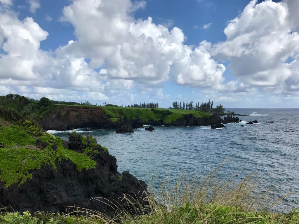 Lava rock shoreline in East Maui
