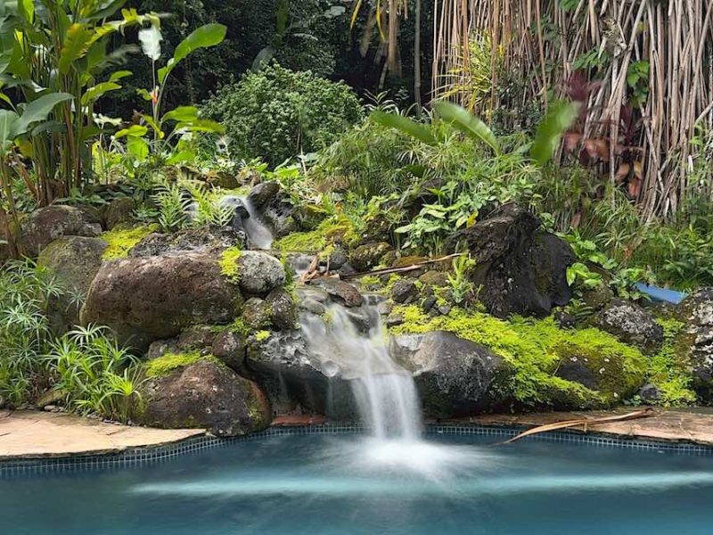 Maui Property Tax Rates 2026/2027 Cover Photo Showing a natural looking water feature flowing into a pool