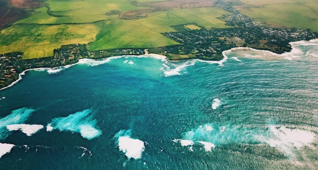 Aerial View of Paia Town